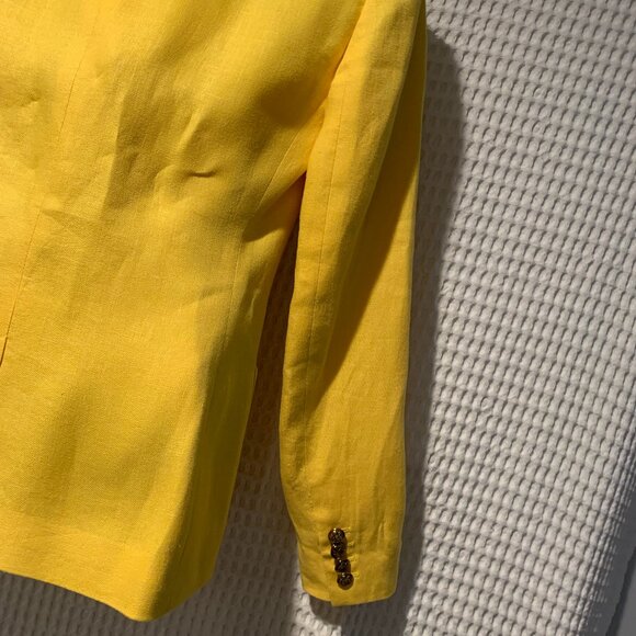 NEW Ralph Lauren Canary Yellow Linen Blazer - Picture 11 of 14